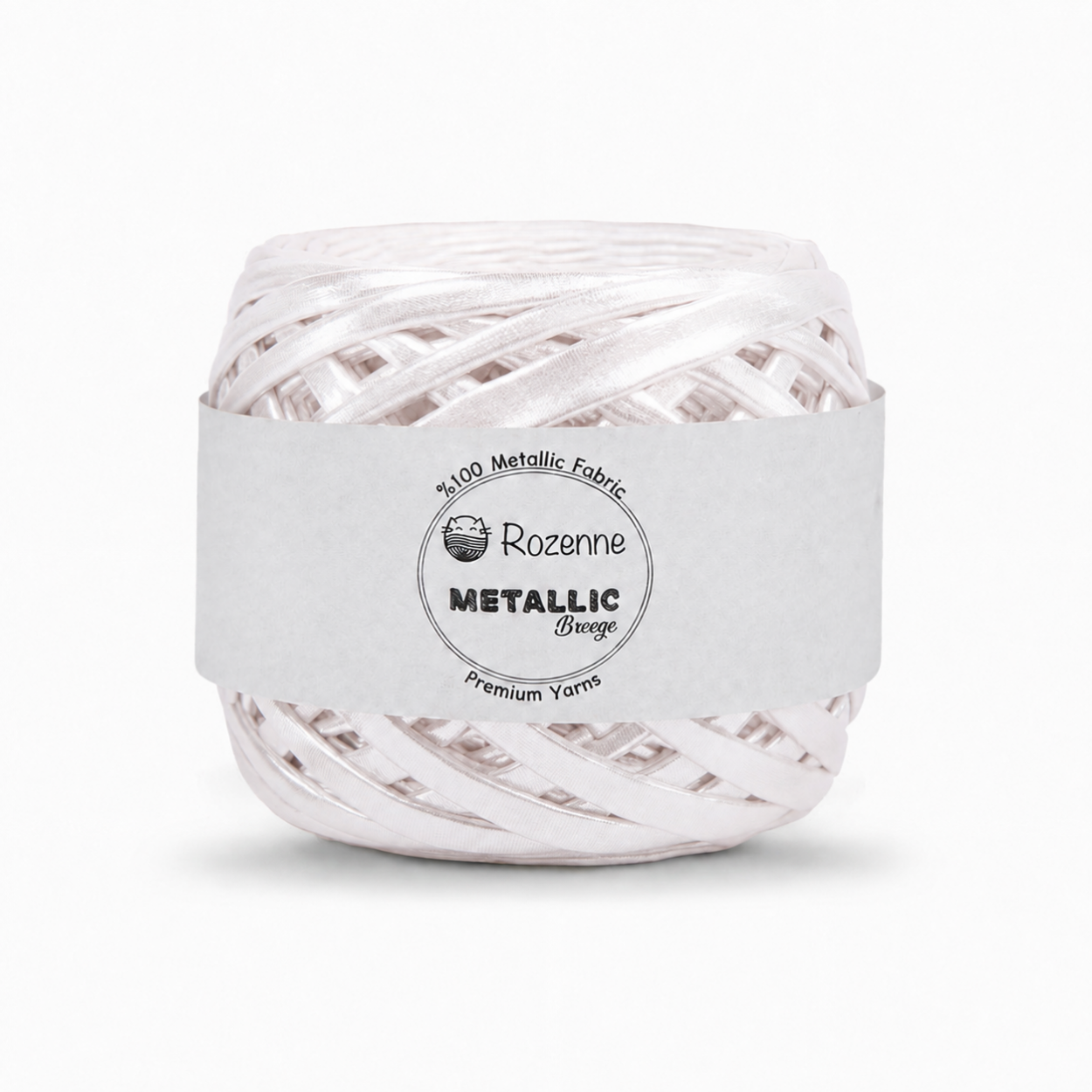 Rozenne Metallic Breeze Glitter Yarn 5021 White Main Photo