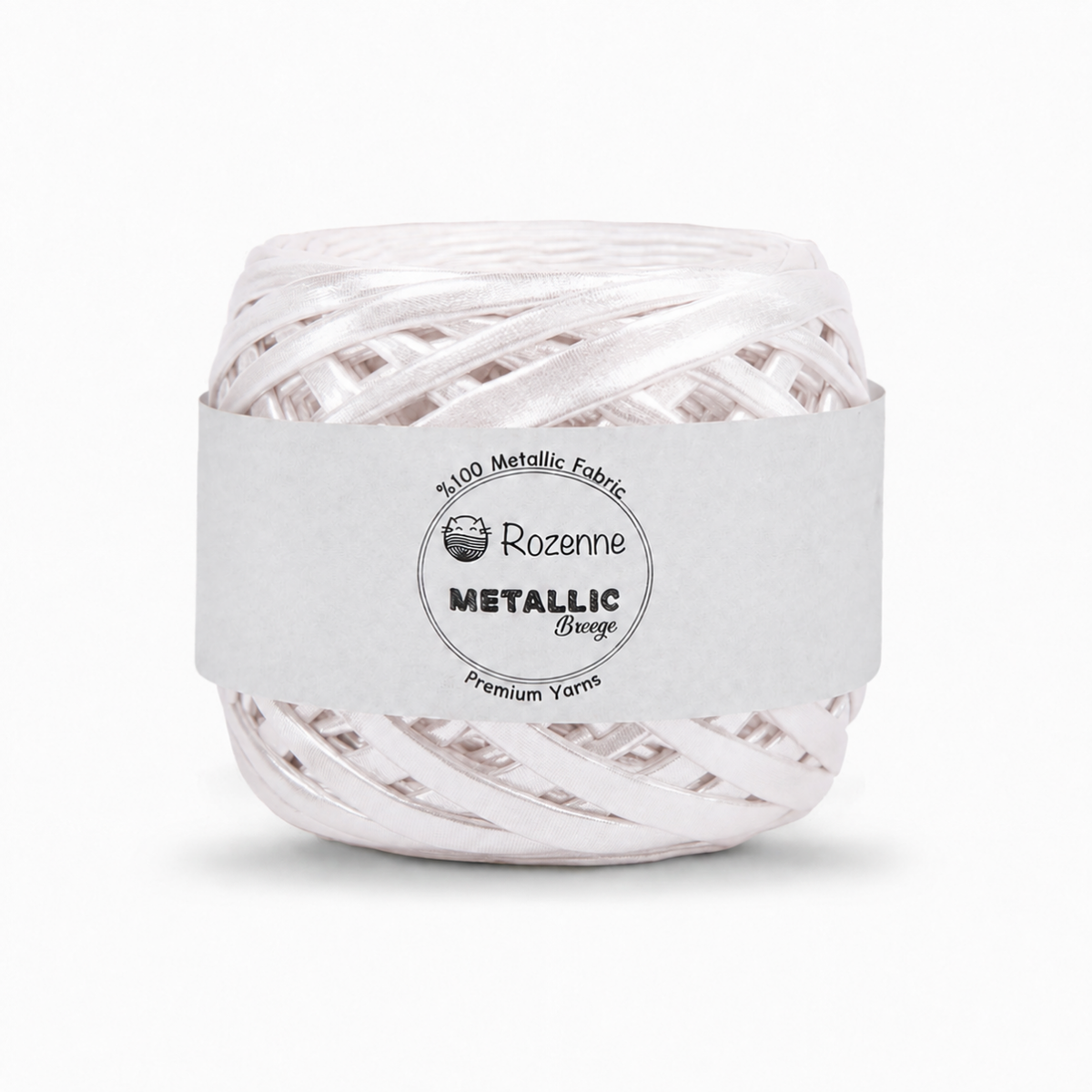 Rozenne Metallic Breeze Glitter Yarn 5021 White Main Photo