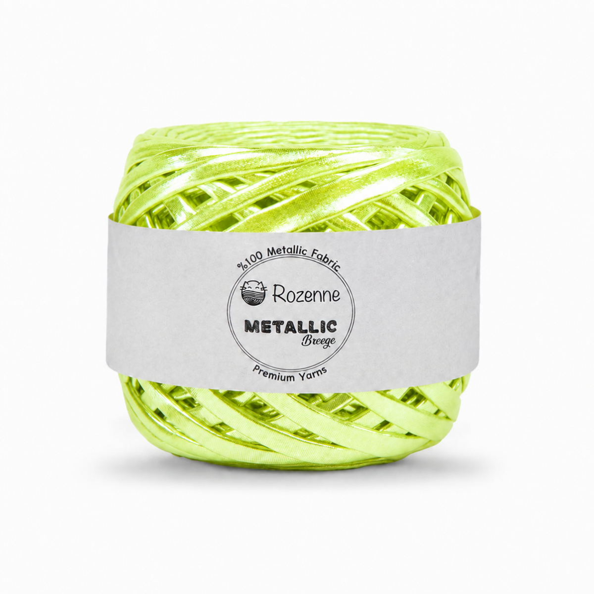 Rozenne Metallic Breeze Glitter Yarn 5022 Neon Green Main Photo