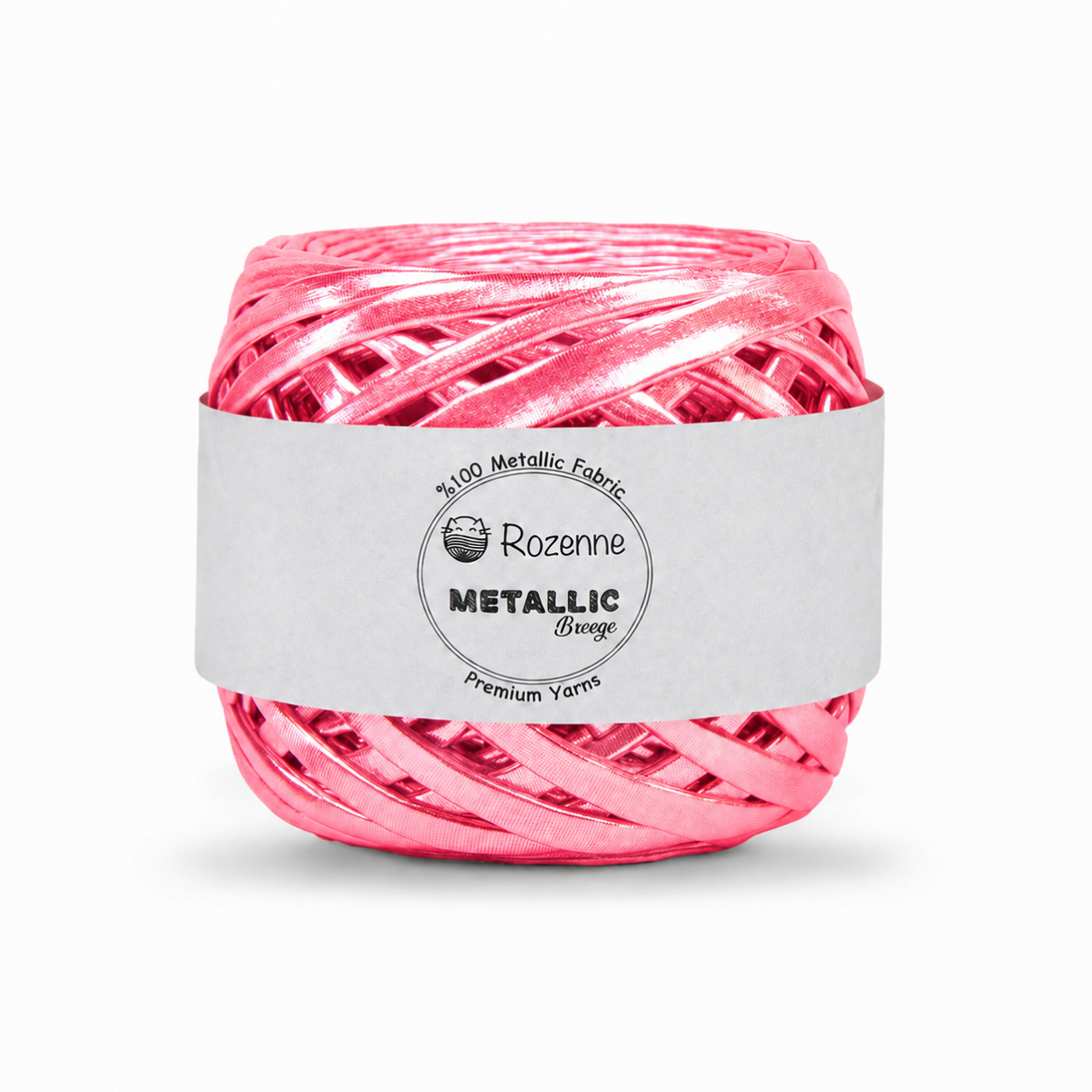 Rozenne Metallic Breeze Glitter Yarn 5023 Neon Pink Main Photo