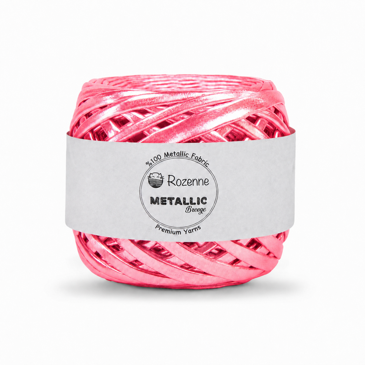 Rozenne Metallic Breeze Glitter Yarn 5023 Neon Pink Main Photo