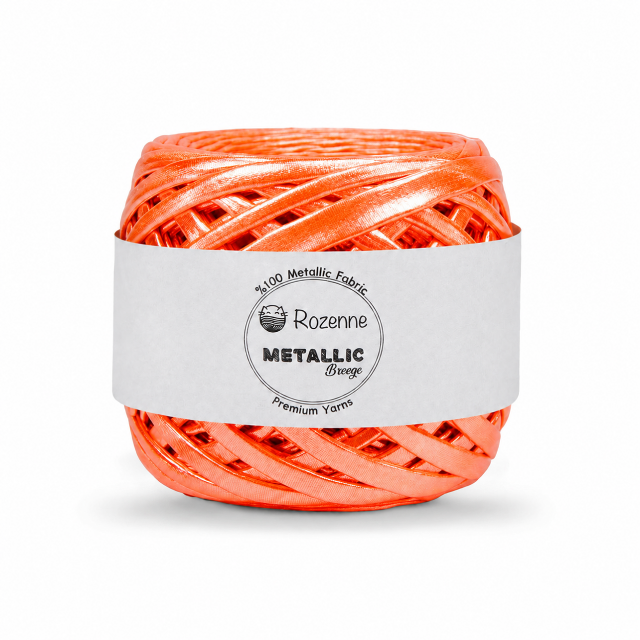 Rozenne Metallic Breeze Glitter Yarn 5029 Neon Orange Main Photo
