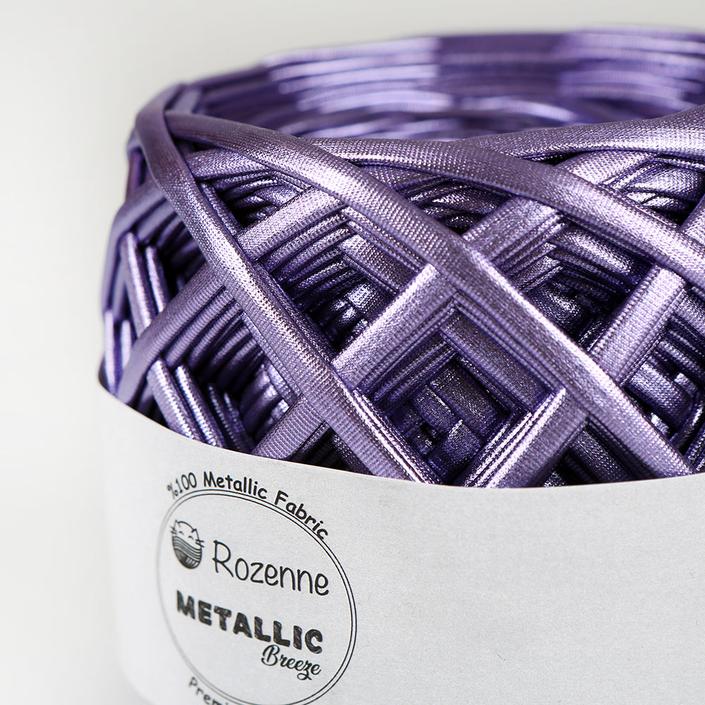Rozenne Metallic Breeze Super Metallic Yarn 03 Lilac Surface Photo Rozenneyarns.com