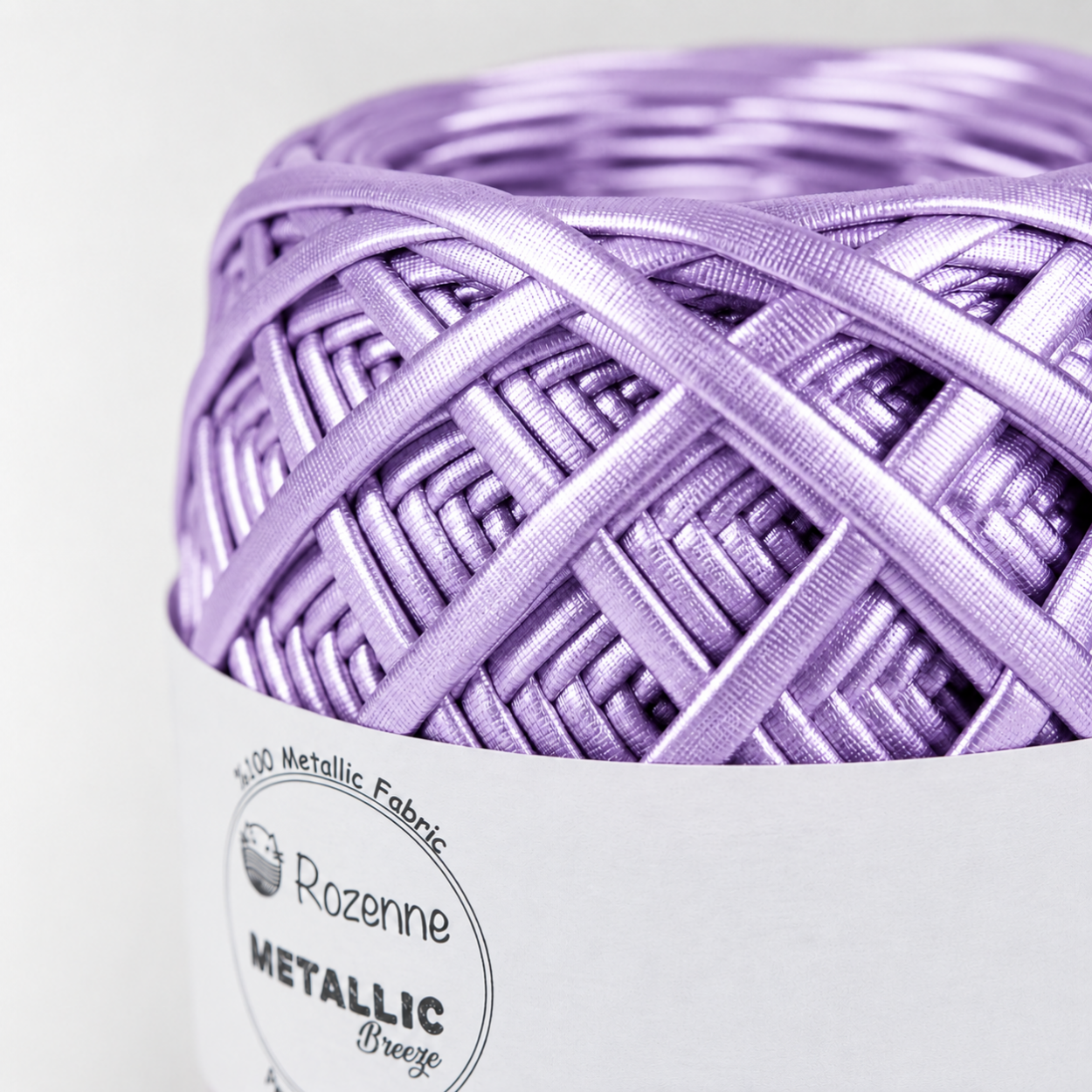 Rozenne Metallic Breeze Super Metallic Yarn 5001 Light Lilac Surface Photo Rozenneyarns.com