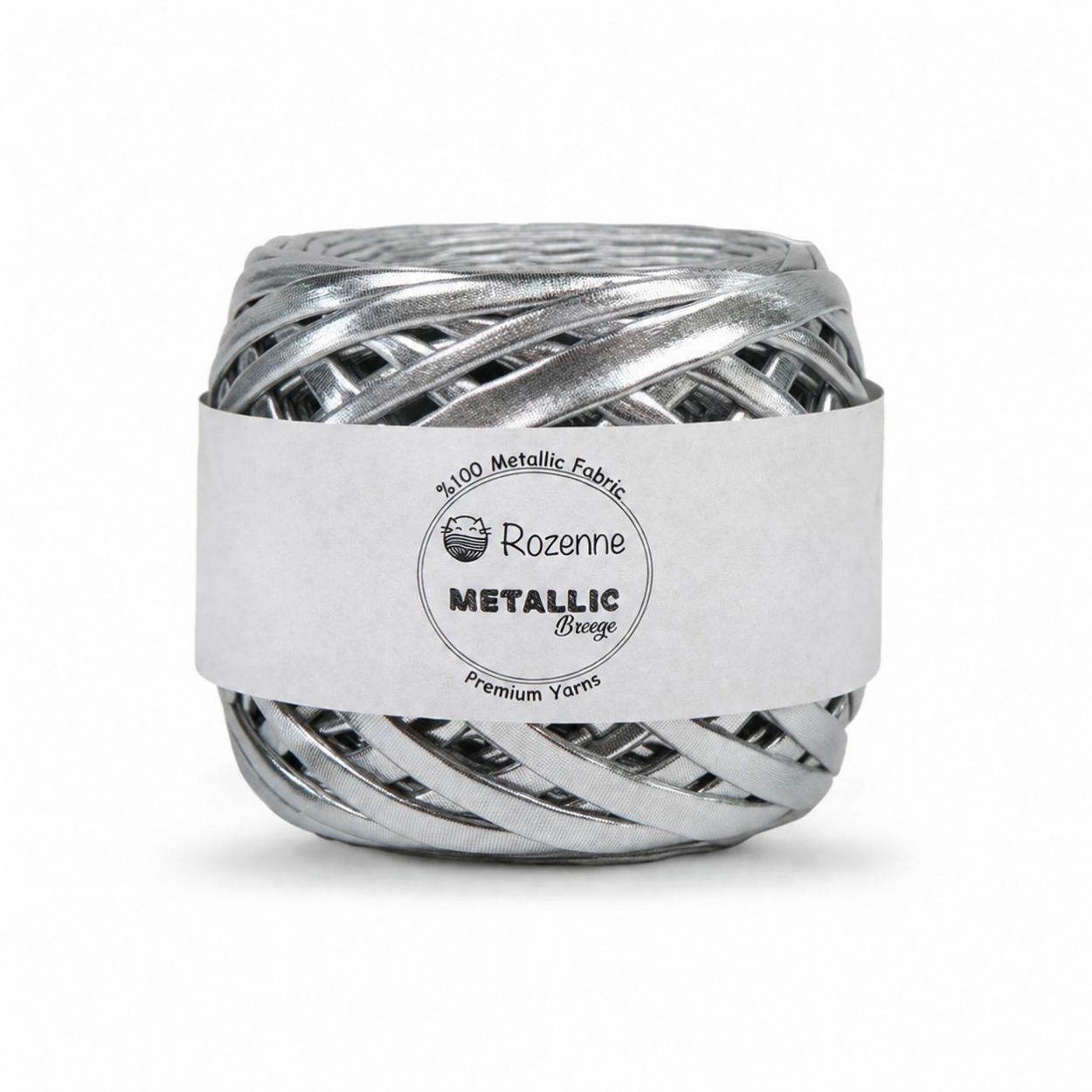 Rozenne Metallic Breeze Super Metallic Yarn 5002 Silver Main Photo Rozenneyarns.com