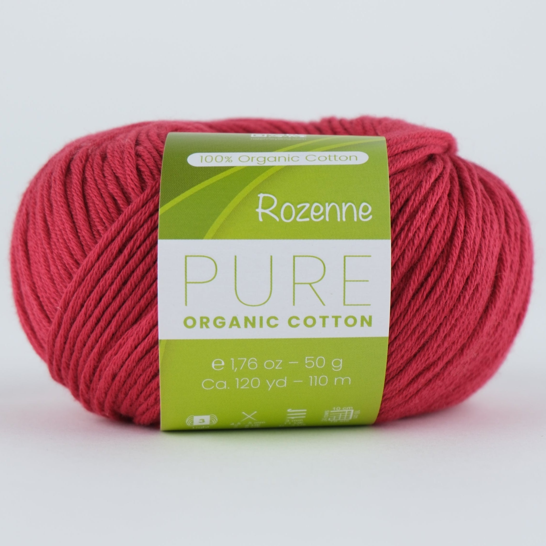Rozenne Pure Organic Cotton Yarn 2112 Claret Main Rozenneyarns.com