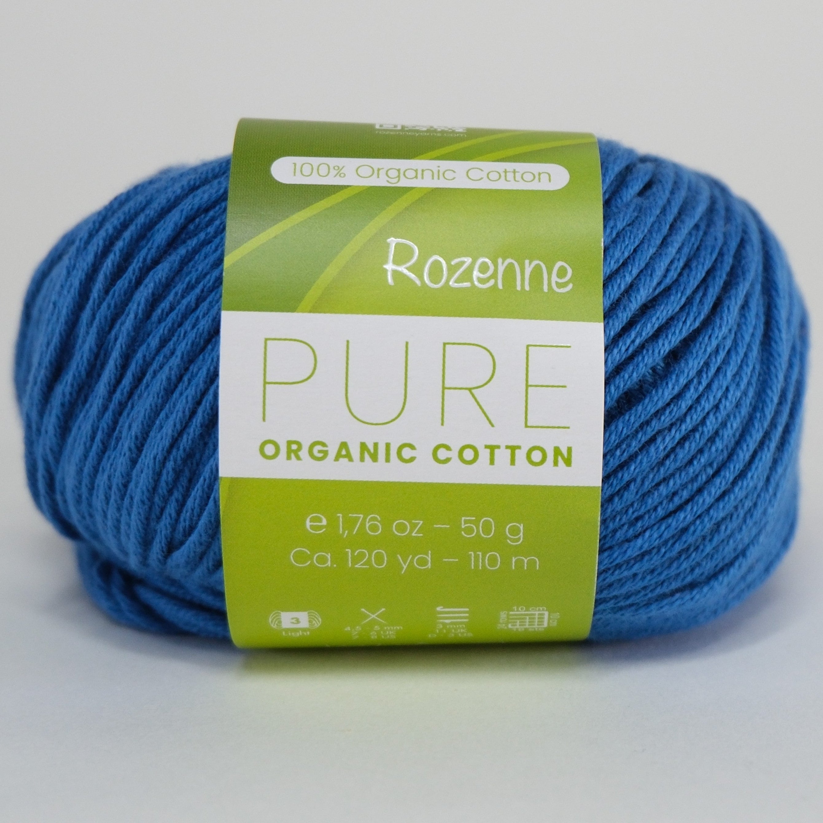 Rozenne Pure Organic Cotton Yarn 2119 Navy Blue Main Rozenneyarns.com