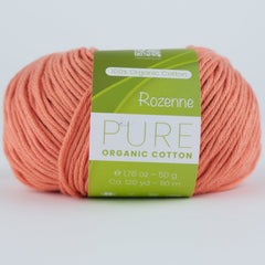 Rozenne Pure Organic Cotton Yarn 2120 Orange Main Rozenneyarns.com