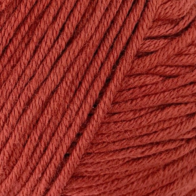 Rozenne Pure Organic Cotton Yarn 2138 Brick Red Surface Rozenneyarns.com